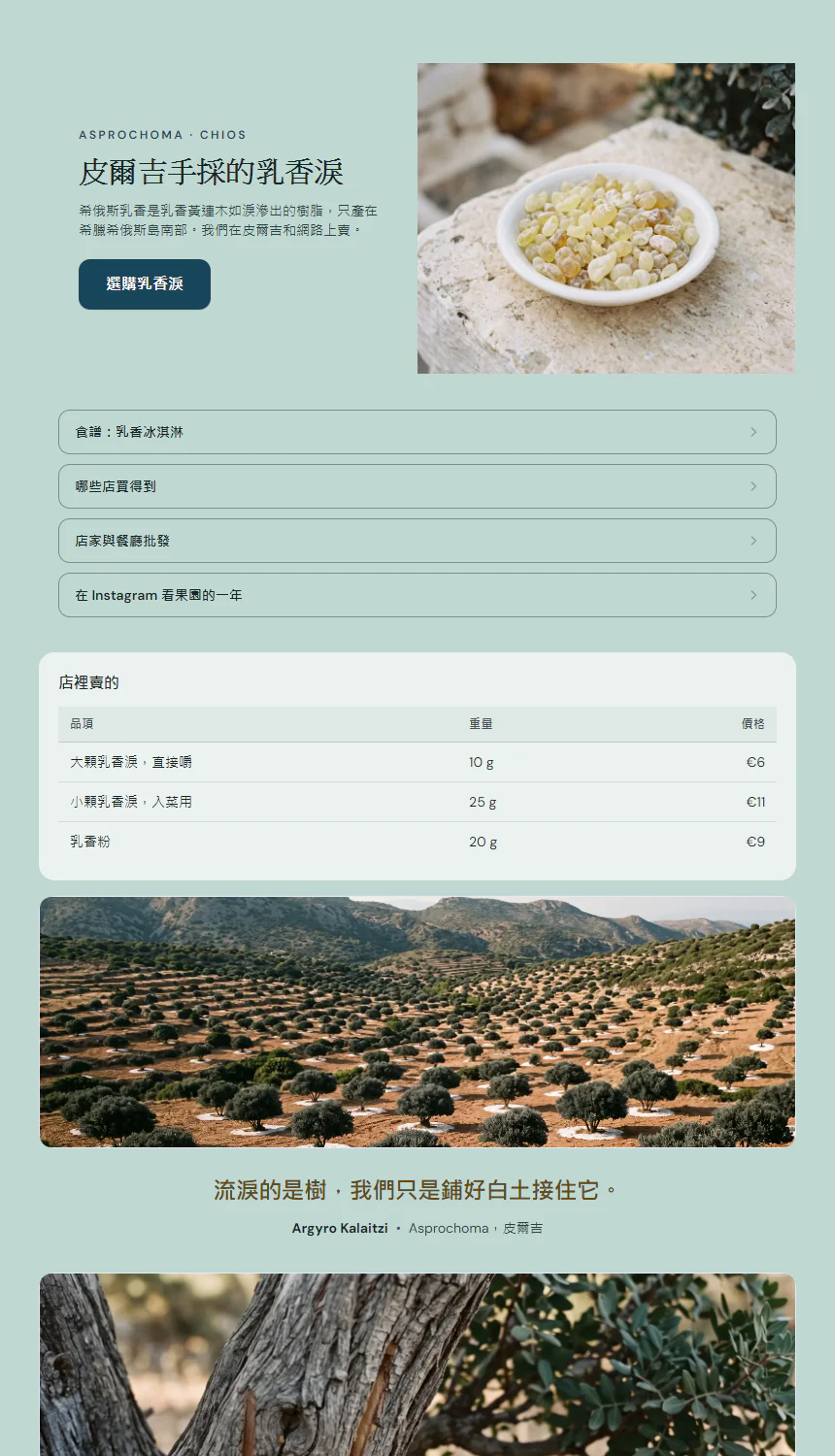 這款範本的範例頁面