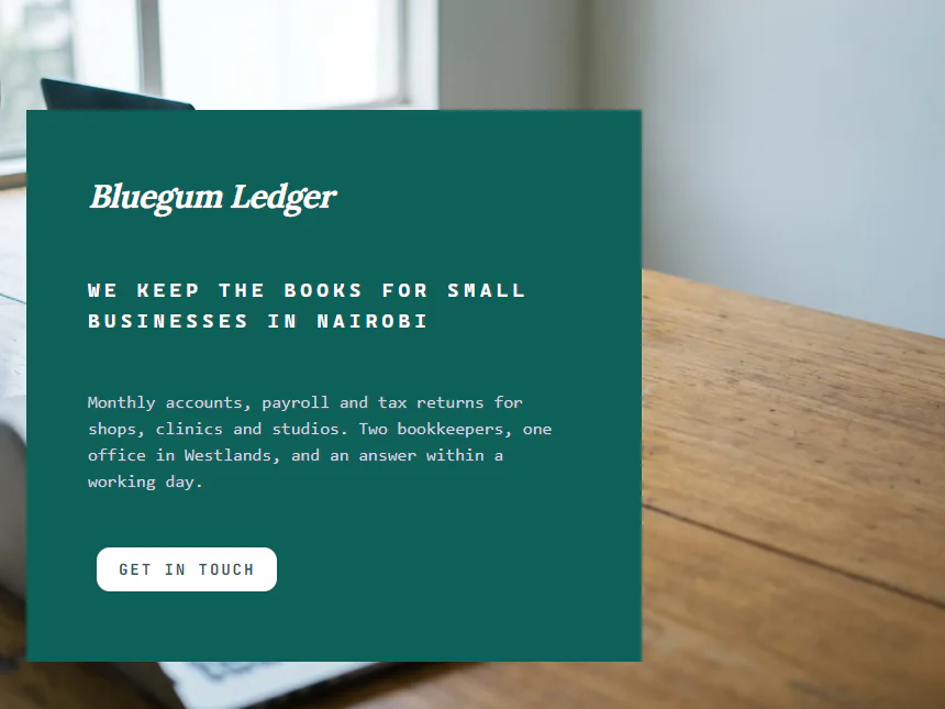 Bluegum Ledger — Bookkeeping