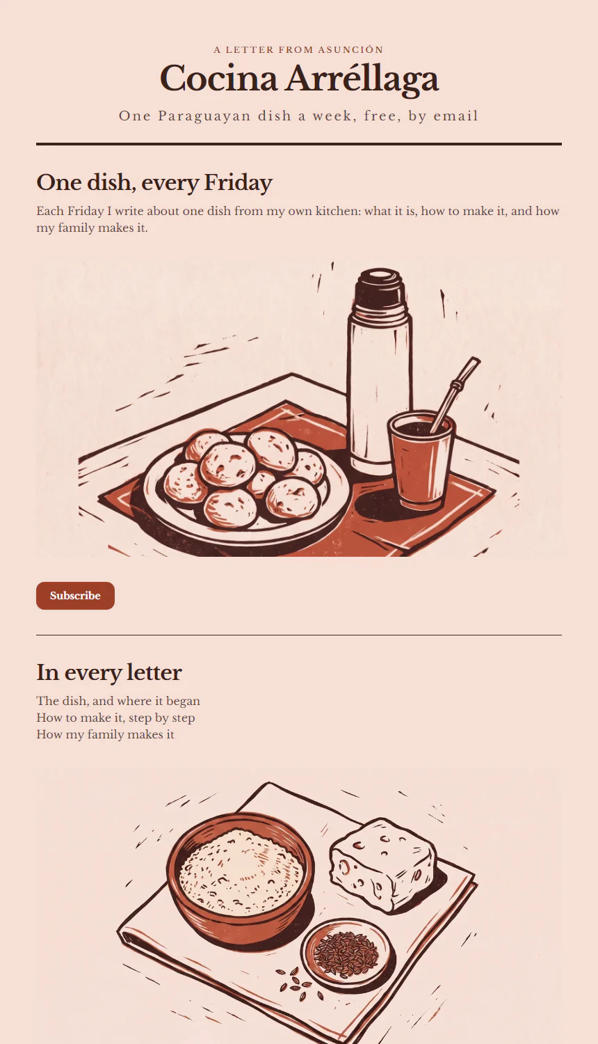The demo page of this template