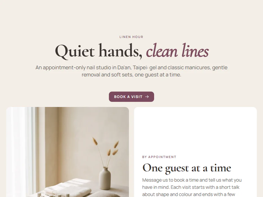 Linen Hour — Nail studio bookings
