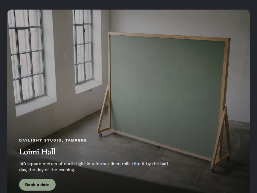 Loimi Hall — Studio Hire