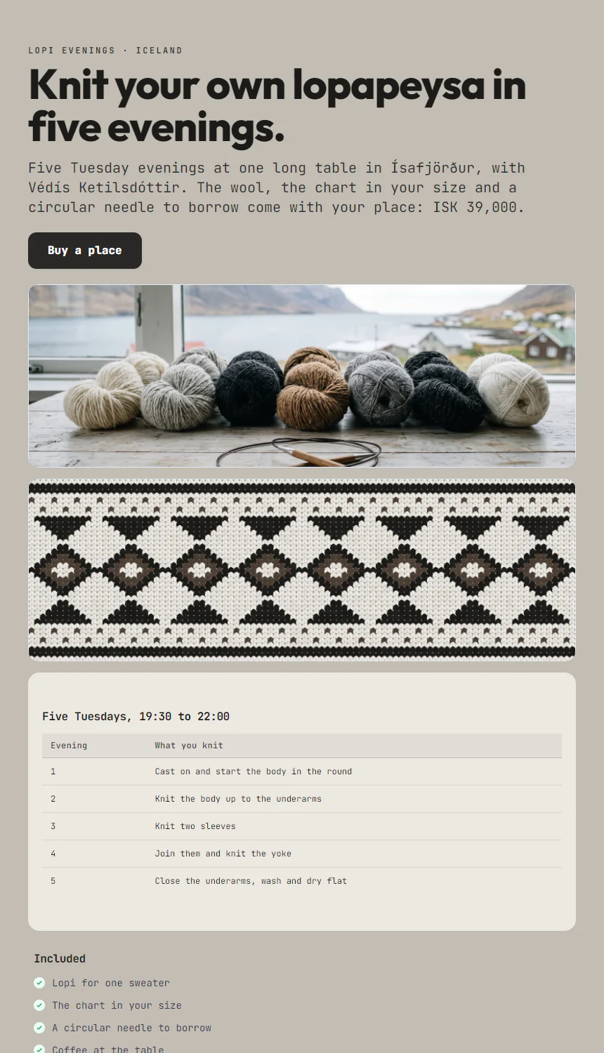 The demo page of this template