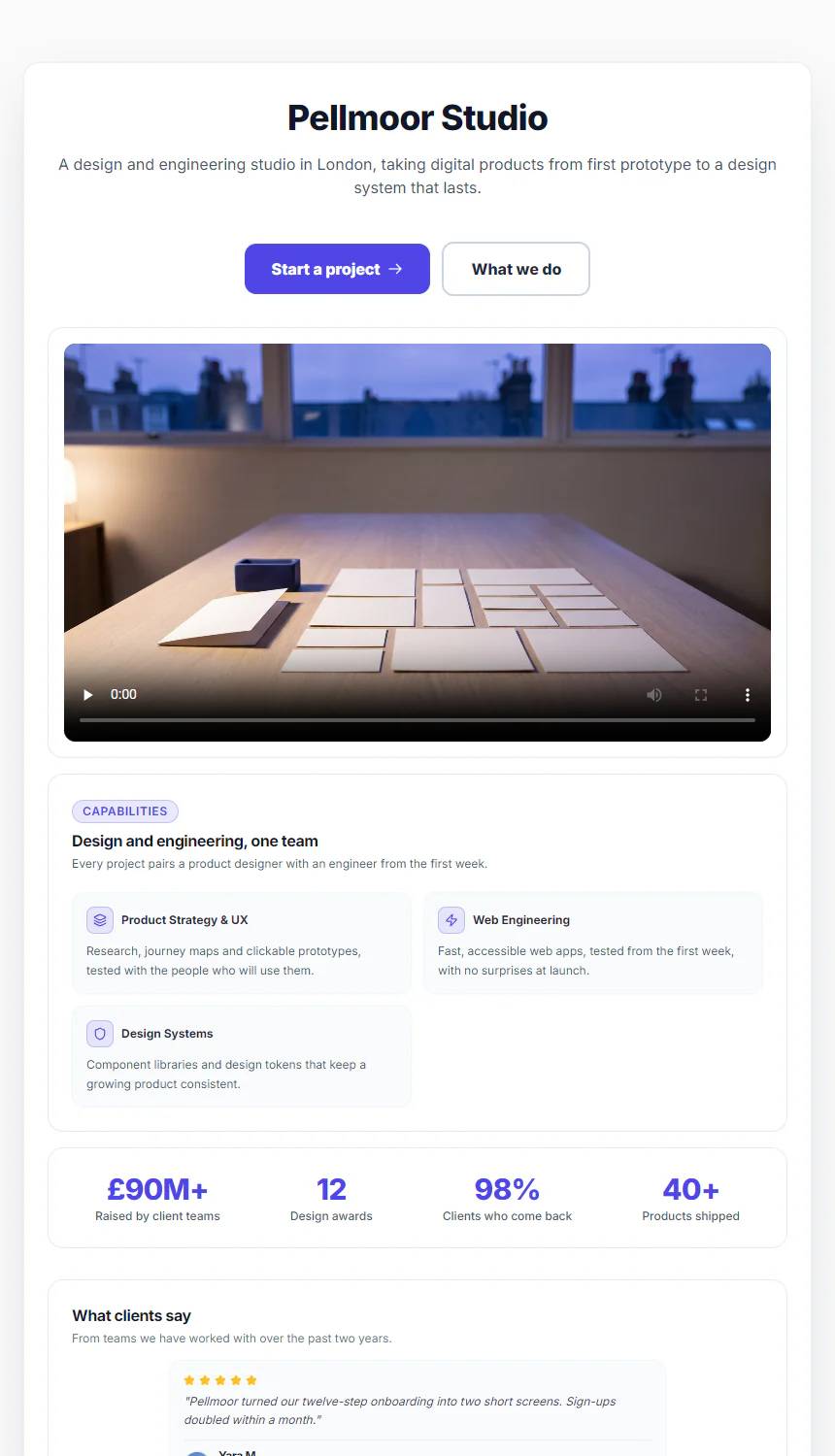 Pellmoor Studio — Digital Product Agency