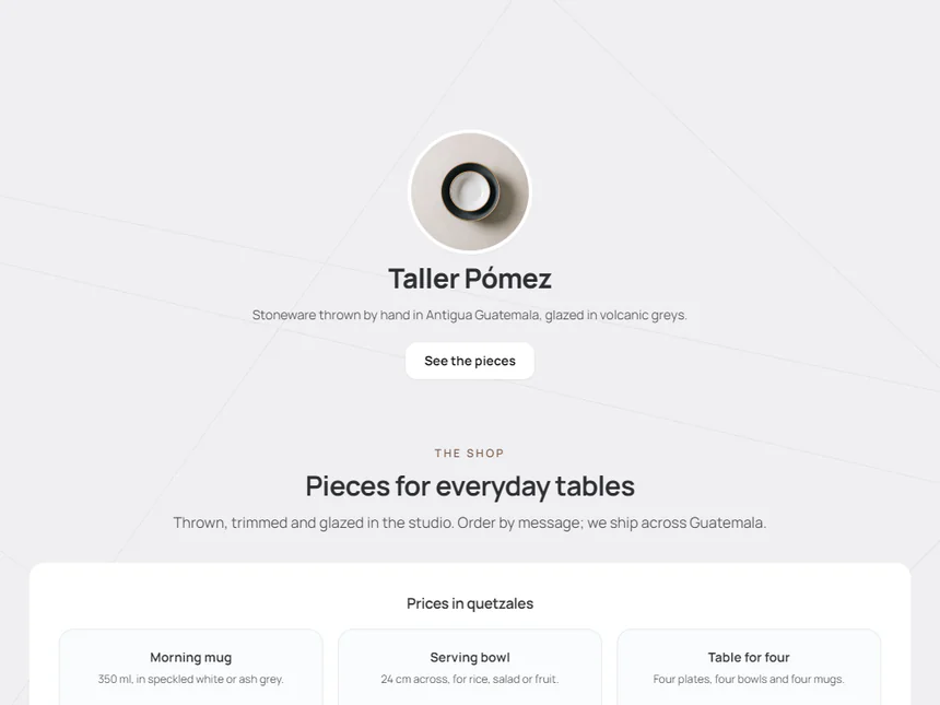 Taller Pómez — Stoneware Shop