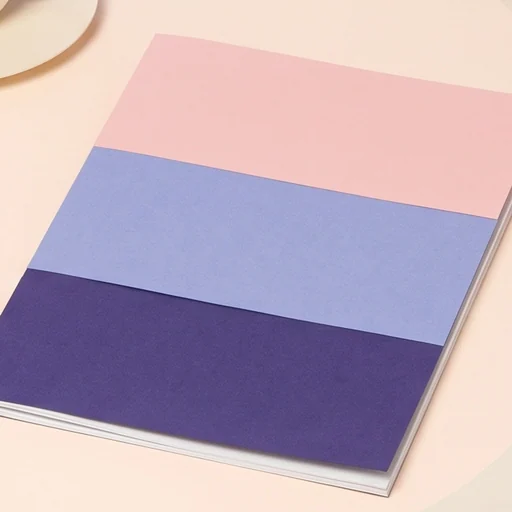 The Odstavek mark: the quarterly's cover in three bands of pink, periwinkle and violet